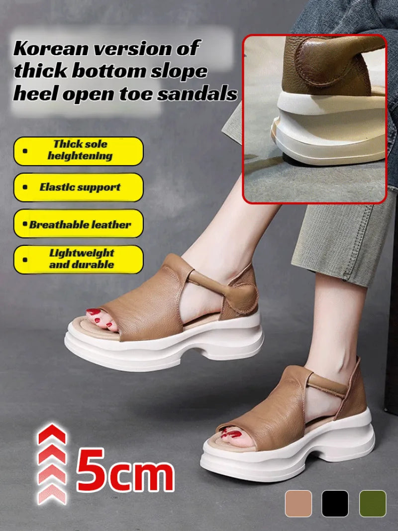 Women's Thick-Soled Height-Increasing Retro Sandals