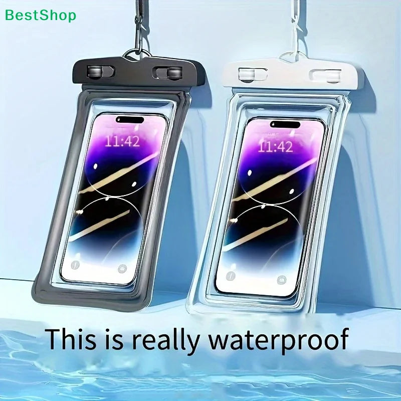 Floating Waterproof Phone Pouch with Lanyard — Beach & Pool Safe
