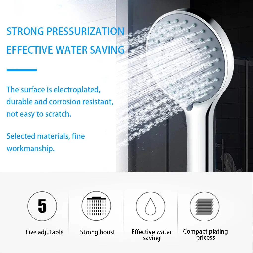 Bathroom 5-Mode Handheld Shower Head
