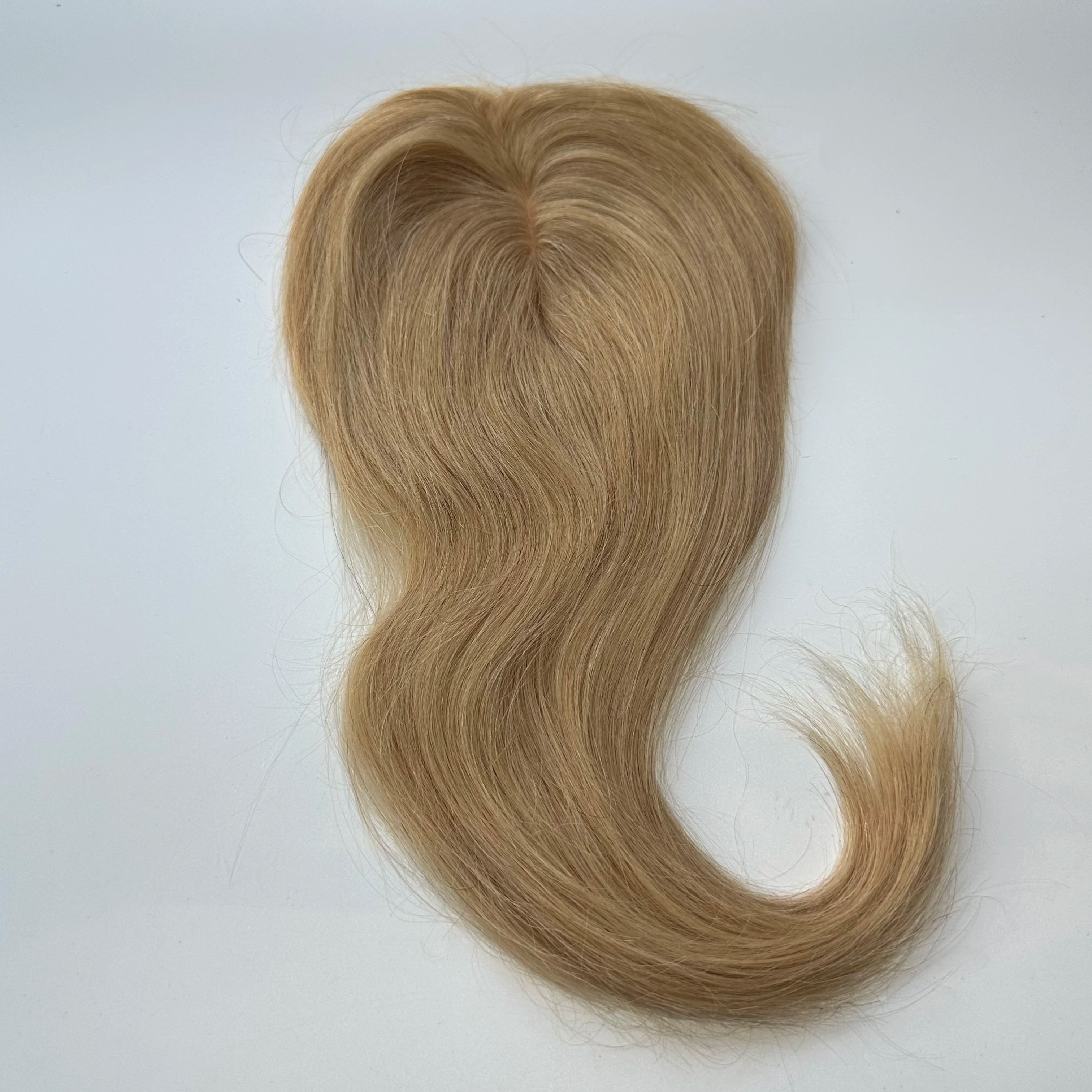 Human Hair Topper Middle Part Lace Wispy Fringe 7x10