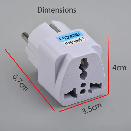 Universal EU Plug Travel Adapter — Convert US/UK/AU/KR Plugs to EU