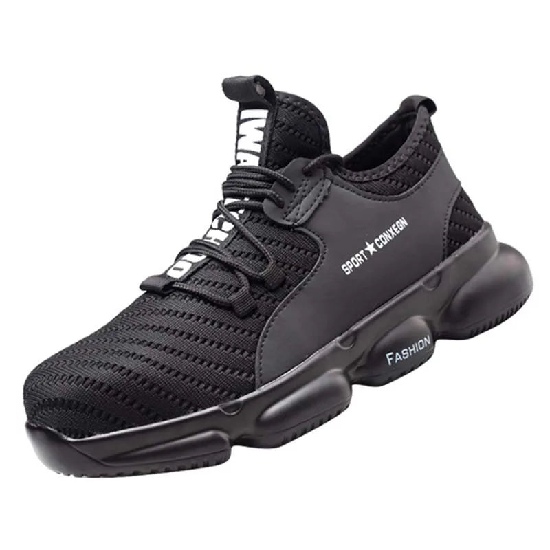 Men Safety Shoes Steel Toe Sneakers Anti-smash Industrial Work Shoes Lightweight Puncture Proof Work Man Safety Boots Male Boot