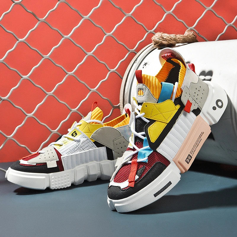 Men's Korean Style Color-Blocking Couple Shoes