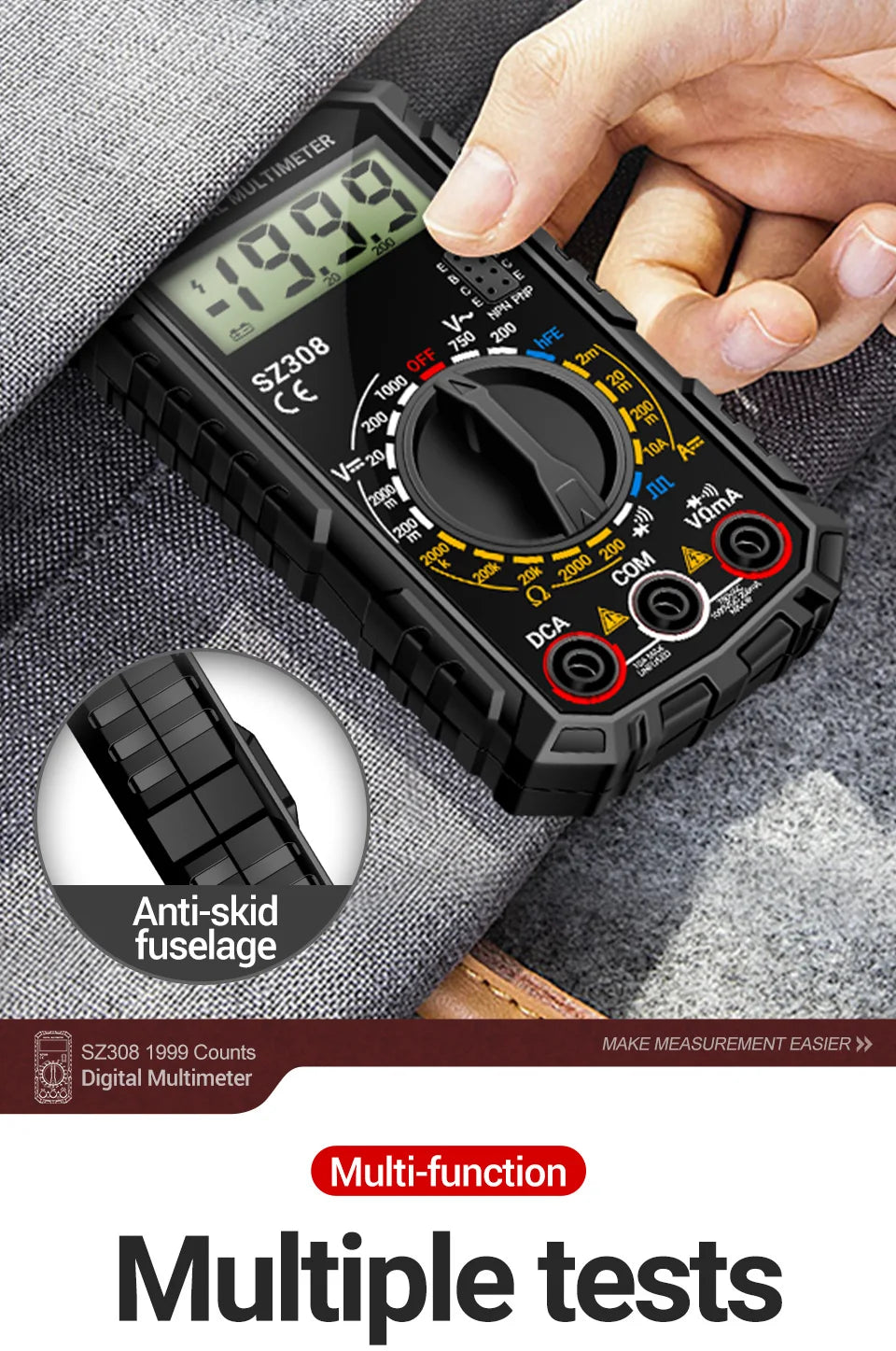 ANENG SZ308 Digital Multimeter AC/DC Tester