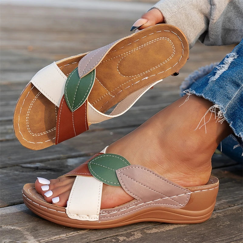 Sandals Women Summer 2026 Fashion Wedge Shoes For Women Retro Women's Sandals Slide Outdoor Female Footwear Sandalias Mujer