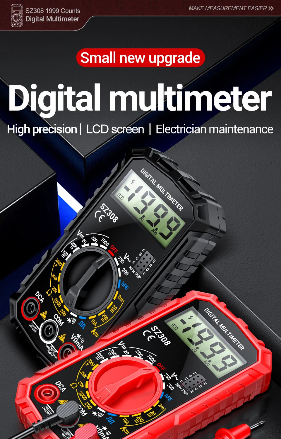 ANENG SZ308 Digital Multimeter AC/DC Tester
