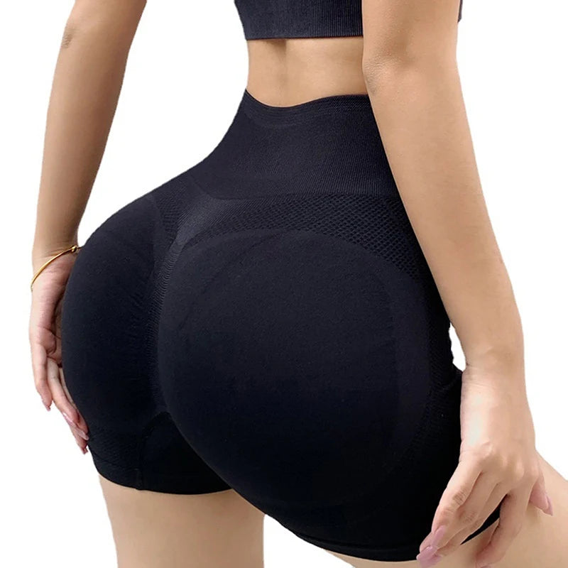 High-Waist Push-Up Cycling Shorts