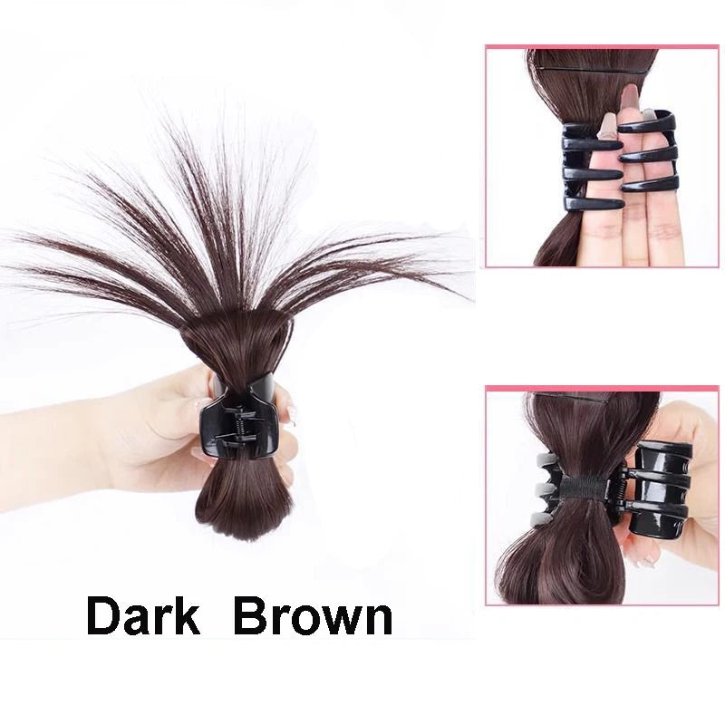 Sunslymei Claw Clip High Ponytail Synthetic Wig
