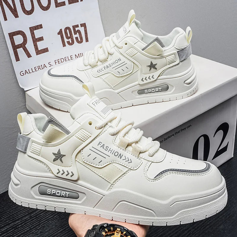 Male Sneakers Shoes For Man Men Shoes Breathable Lightweight Street Fashion Durable Walking Sneaker For Teens
