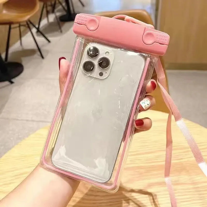 Universal Waterproof Phone Pouch with Lanyard — Touchscreen-Compatible