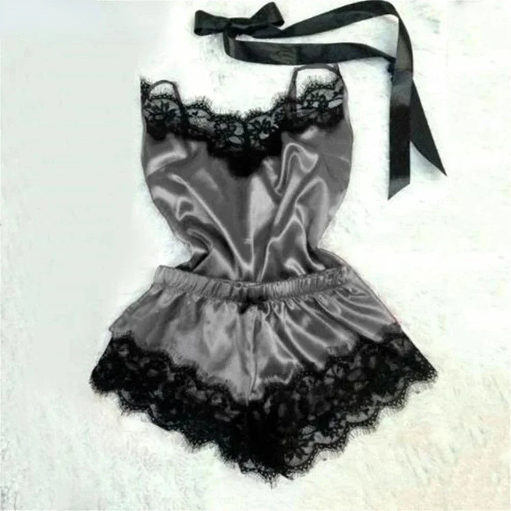 Lace Cami Top & Shorts Pajama Set