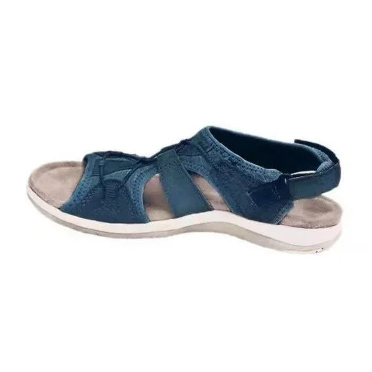 Women's Sandals Summer 2024 New Round Head Breathable Casual Sandals Large Size Flat Beach Sandals Women Zapatos De Mujer