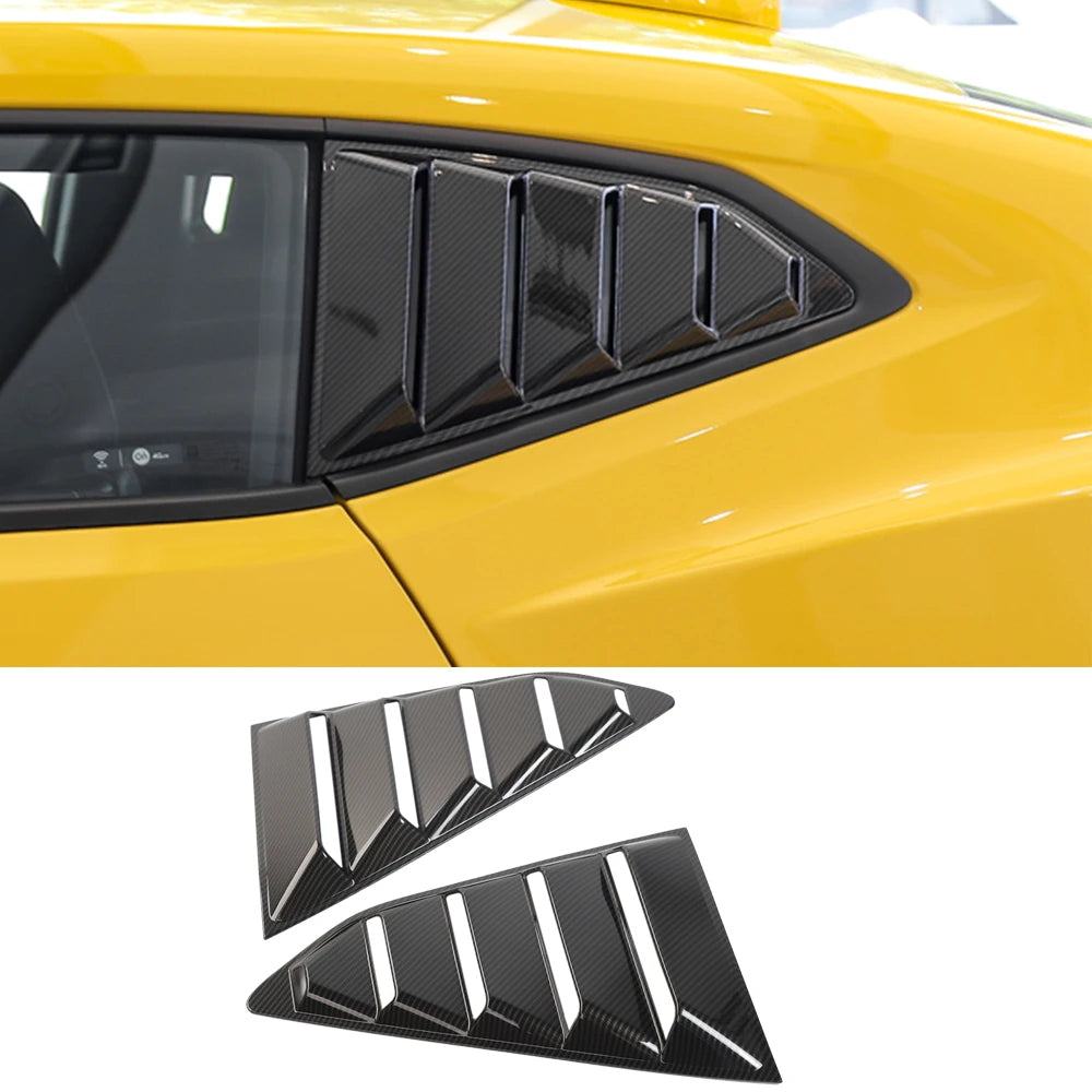 Car Side Rear Window Scoop Louvers Decoration Cover Stickers for Chevrolet Camaro 2017 2018 2019 2020 2021 Exterior Accessories