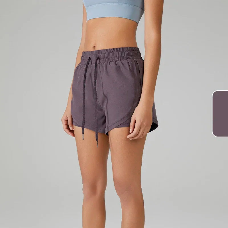 Neon Yoga Shorts with Pockets