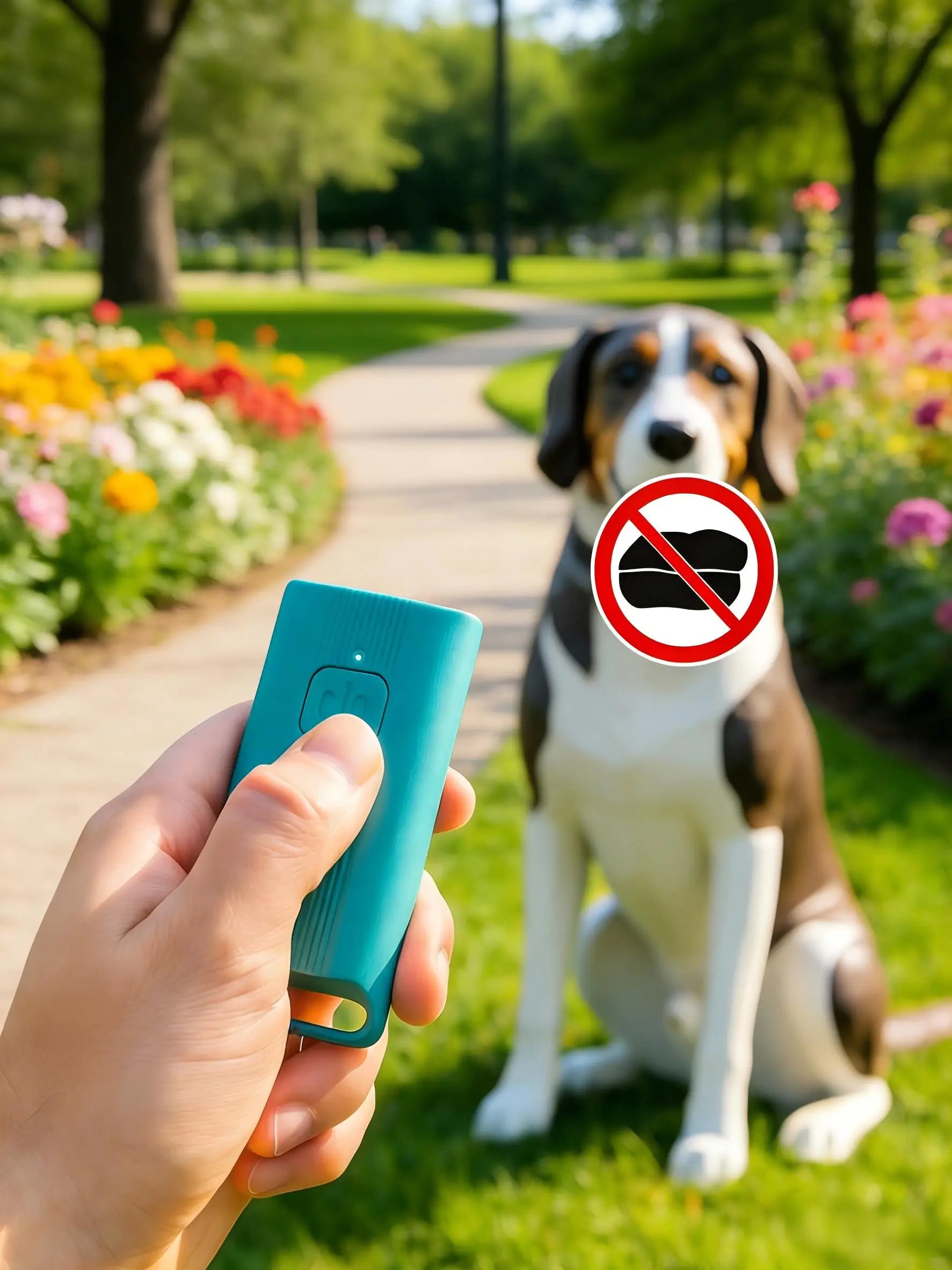 Ultrasonic Dog Repellent Device - Handheld Anti-Barking Bright Ultrasonic Dog Repellent Device with USB Charging