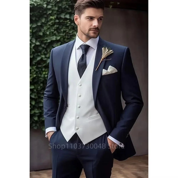 Luxury 3-Piece Men's Tuxedo Suit Slim Fit