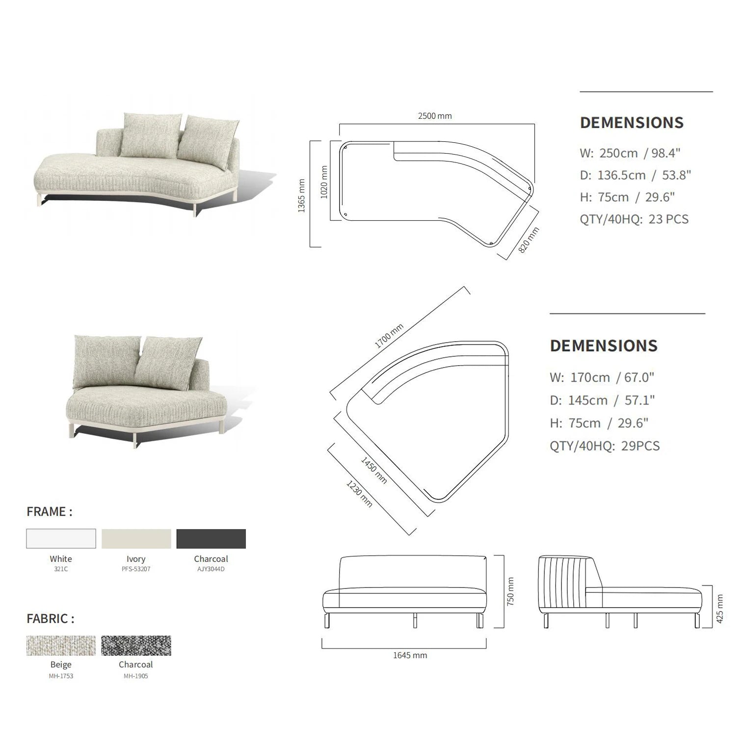 Outdoor Lounge 3 Seat Aluminium Outdoor Modular Sofa Outside Patio Seating Furniture Garden Sofa Sets