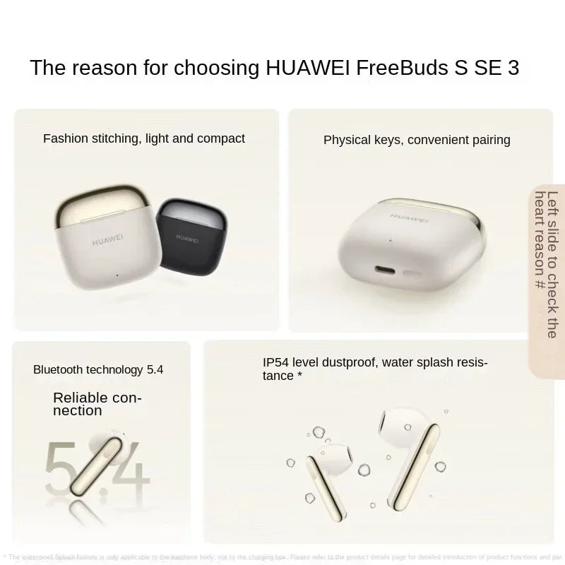 HUAWEI FreeBuds SE 3 Original  lightweight and compact Bluetooth 5.4 42 hours long battery life,