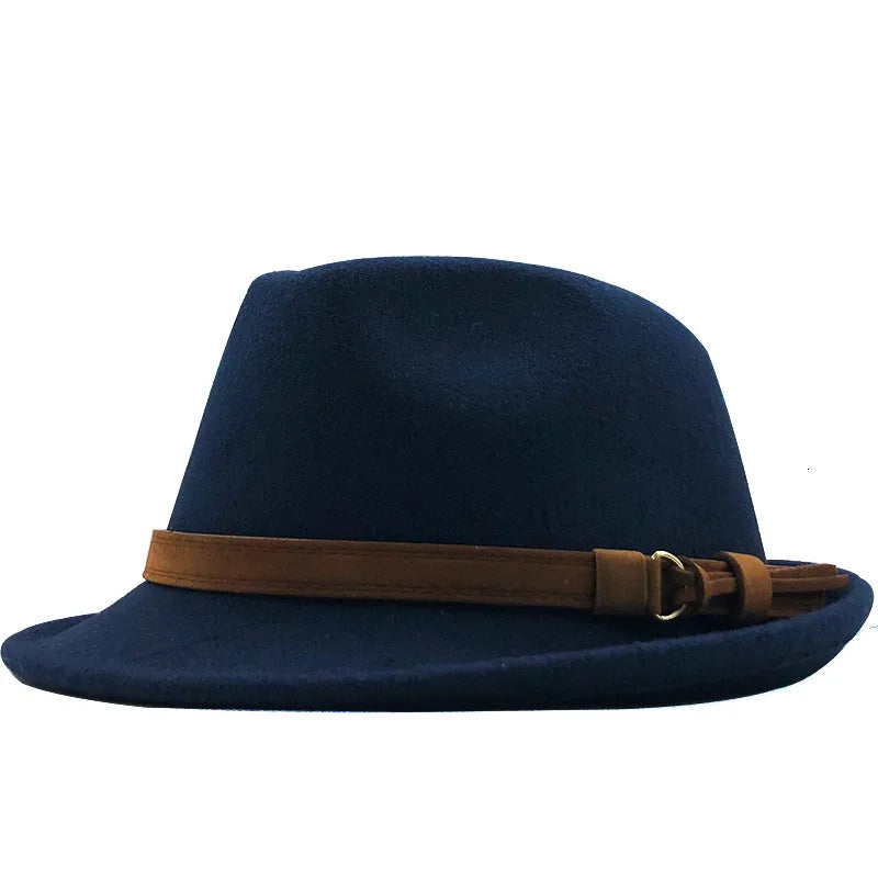 Retro Wool Jazz Fedora Hat — British Gentleman Style