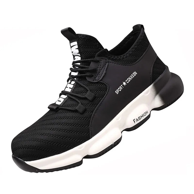 Men Safety Shoes Steel Toe Sneakers Anti-smash Industrial Work Shoes Lightweight Puncture Proof Work Man Safety Boots Male Boot