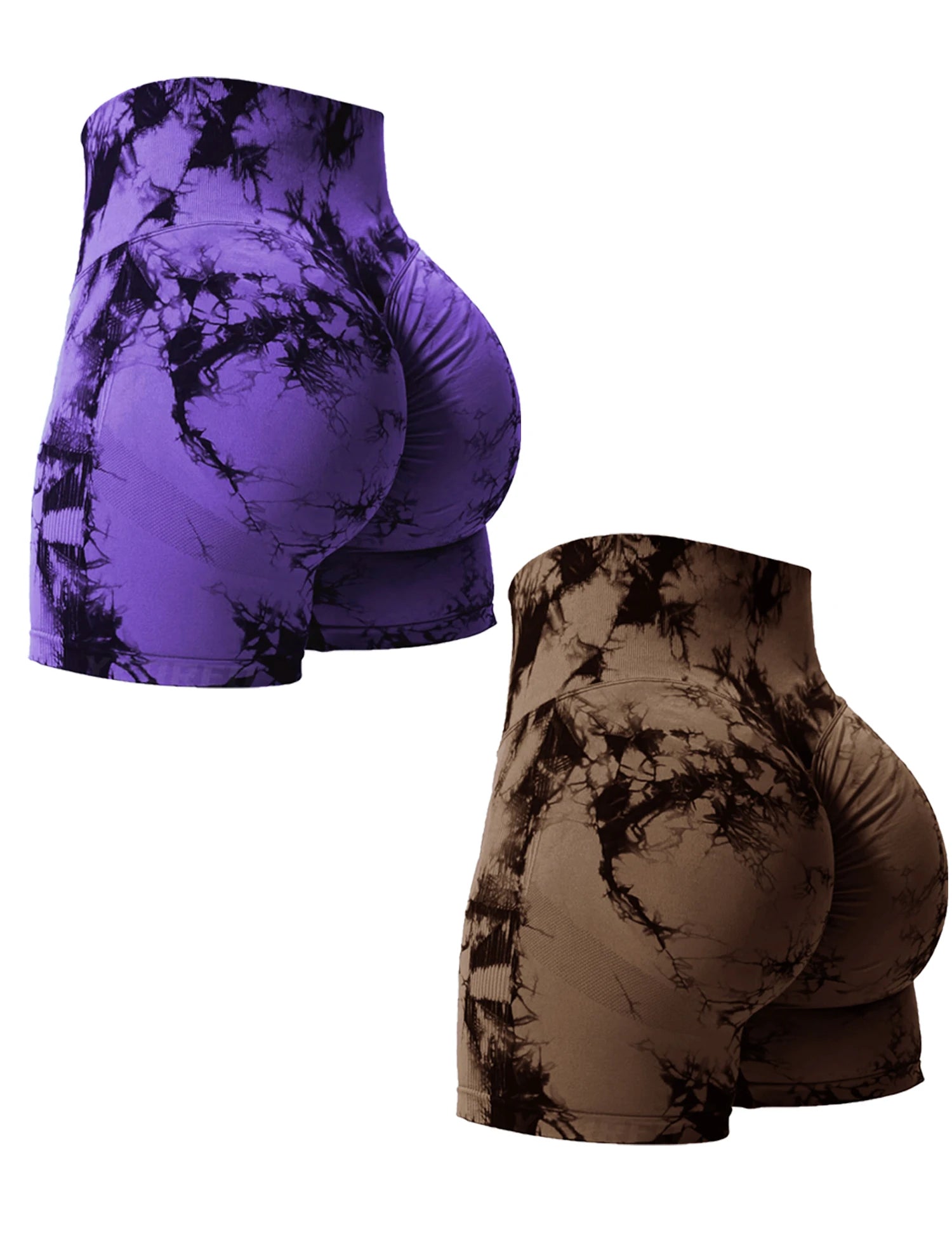 Tie-Dye Butt-Lifting Gym Shorts (2-Pack)