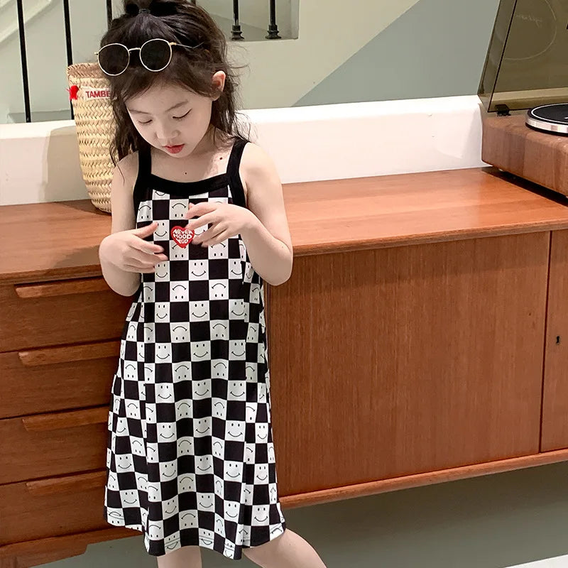 Rabbit Kids Cotton Nightdress Little Teen Girl Pajamas Dresses Children Summer Nightgowns Home Clothes Kids Sleepwear Gecelik