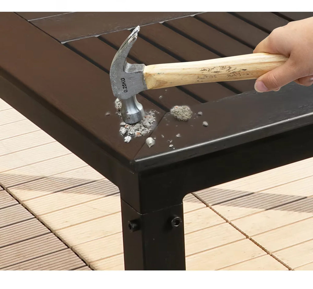 Outdoor Dining Table 120cm Wood-Plastic Garden