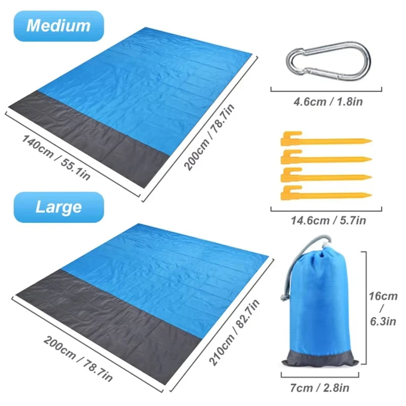 Waterproof Sandproof Beach Mat for 3 Adults