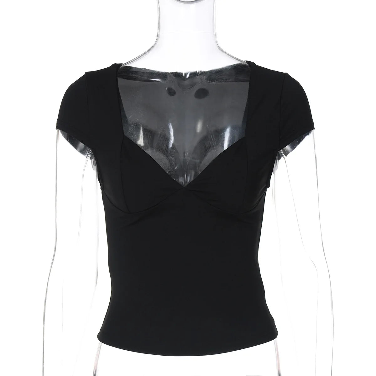 V-Neck Waist-Cut Crop Top