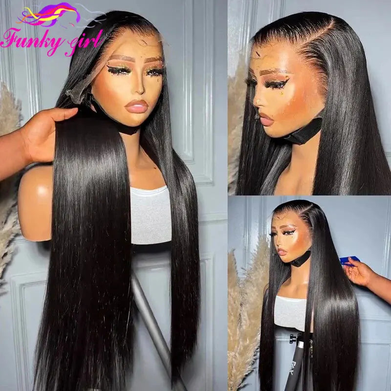 Bone Straight Brazilian Transparent HD Lace Front Wig
