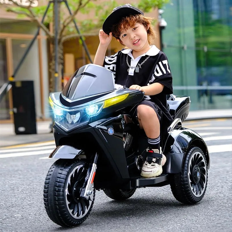 New Children's Electric Motorcycle Ride on 3-12 Years Old Load 50KG Double Kids Tricycle with True Key Start