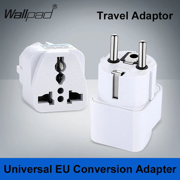 Universal EU Plug Travel Adapter — Convert US/UK/AU/KR Plugs to EU