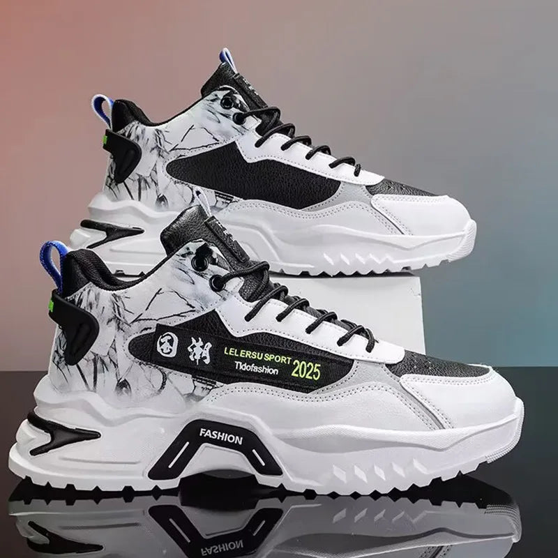 2025 Men’s Shoes Sneakers Fashion Breathable Platform Running Shoes Mesh Sport Light Unisex Male Casual Vulcanize Man Shoes