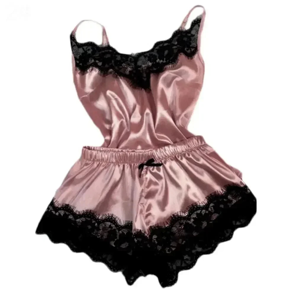 Lace Cami Top & Shorts Pajama Set