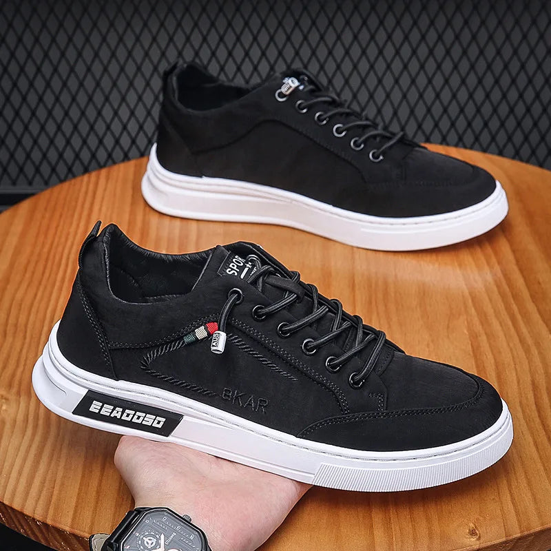 Men Canvas Casual Shoe Fashion Flat Bottom Sneakers High End Designer Platform Shoes for Man Comfort Walking Shoe Zapatos Hombre