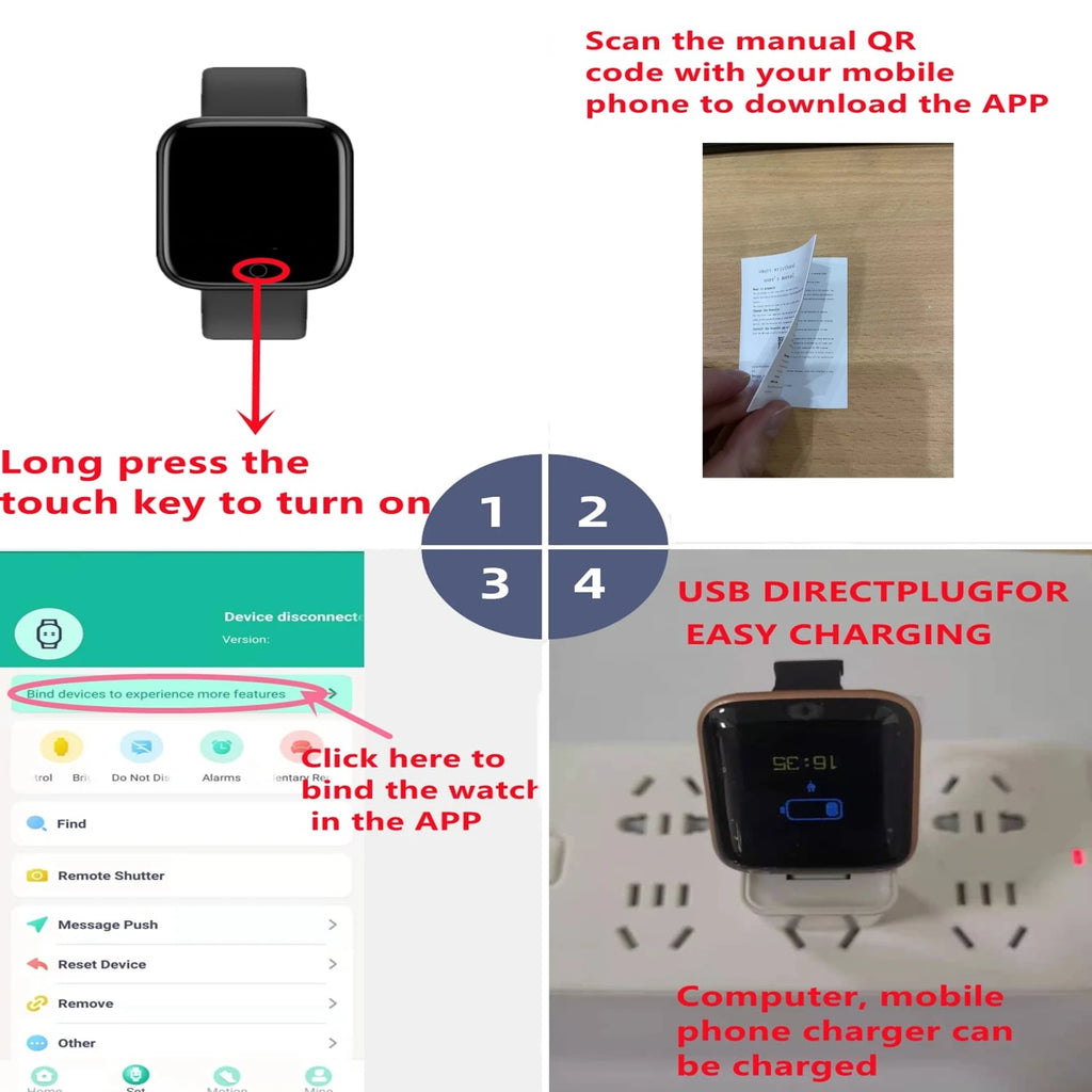 Smartwatch Fitness Monitor for Men and Women