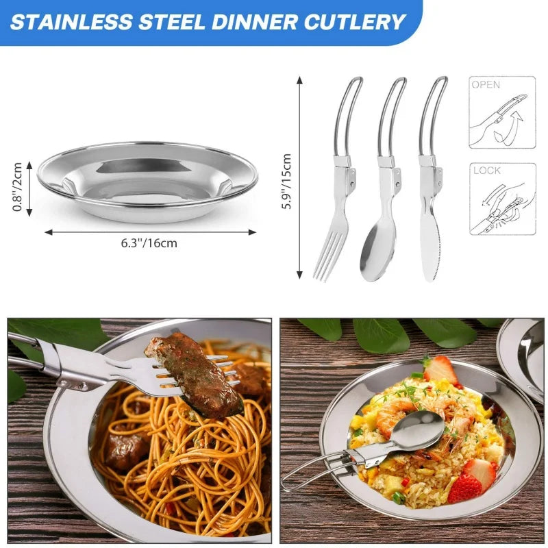 Camping Cookware Set Portable Outdoor Kit
