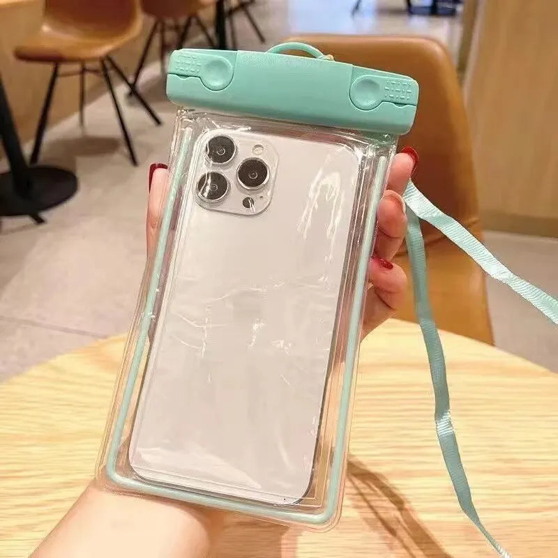 Universal Waterproof Phone Pouch with Lanyard — Touchscreen-Compatible