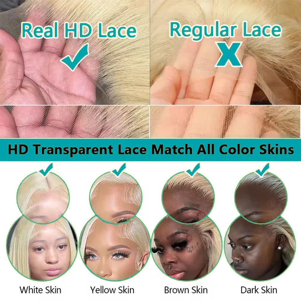 613 Blonde Body Wave Lace Front Wig – 220 Density