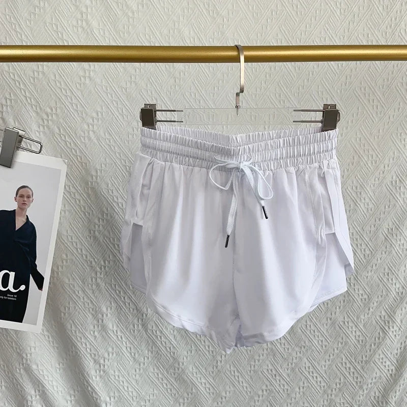 High-Waist Workout Shorts with Pockets