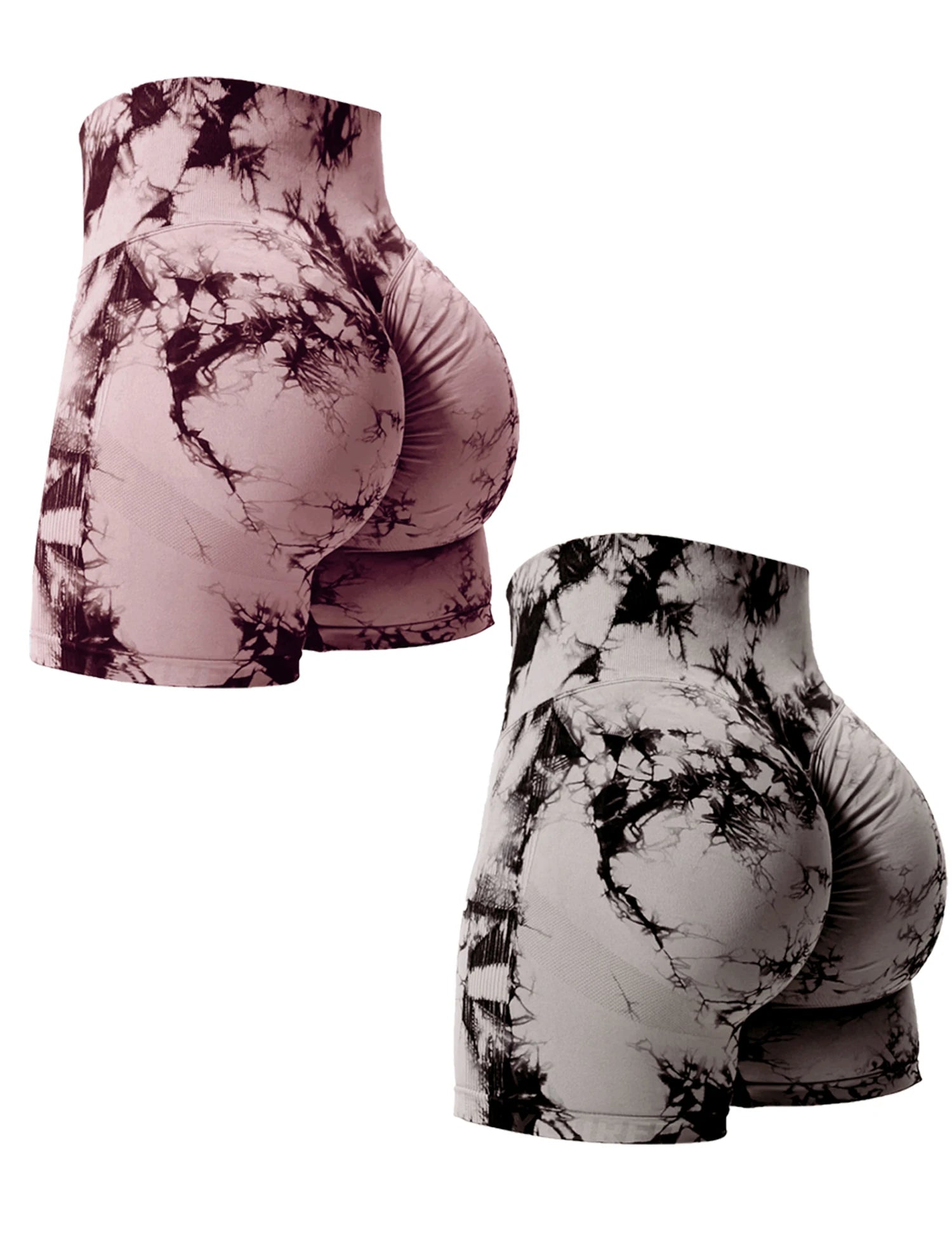Tie-Dye Butt-Lifting Gym Shorts (2-Pack)