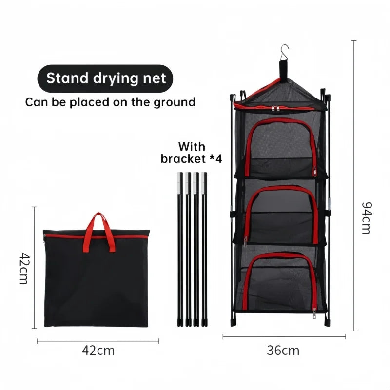 Camping Tableware Hanging Mesh Drying Net