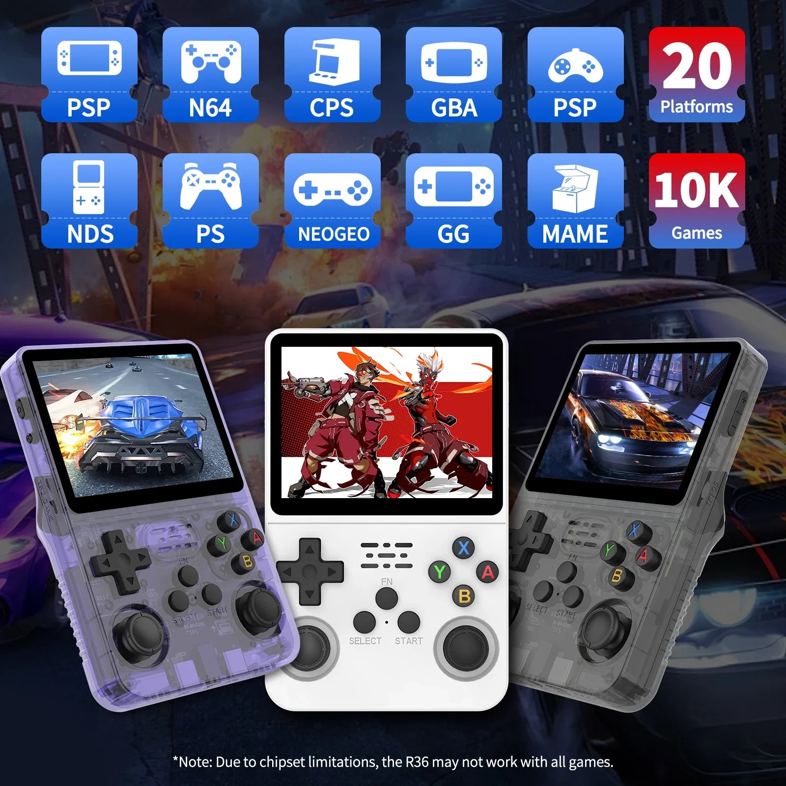 R36S Retro Handheld Game Console 3.5" IPS