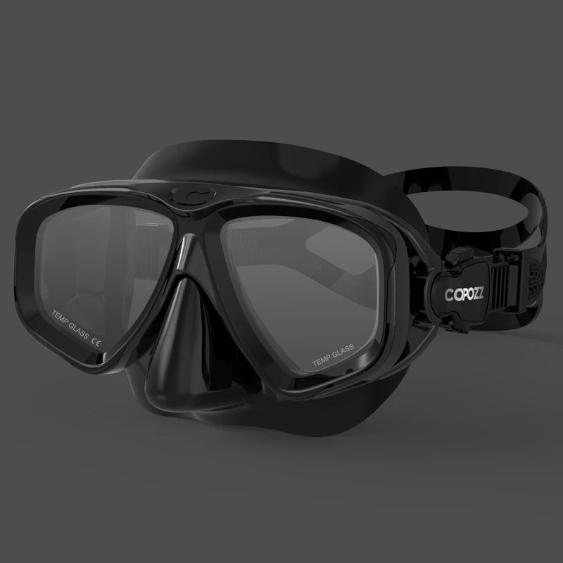 COPOZZ 2025 Scuba Diving Mask Set Anti Fog Goggles with Snorkel Glasses Tube Adjustable Strap for Women Men Adult Swimming Mask