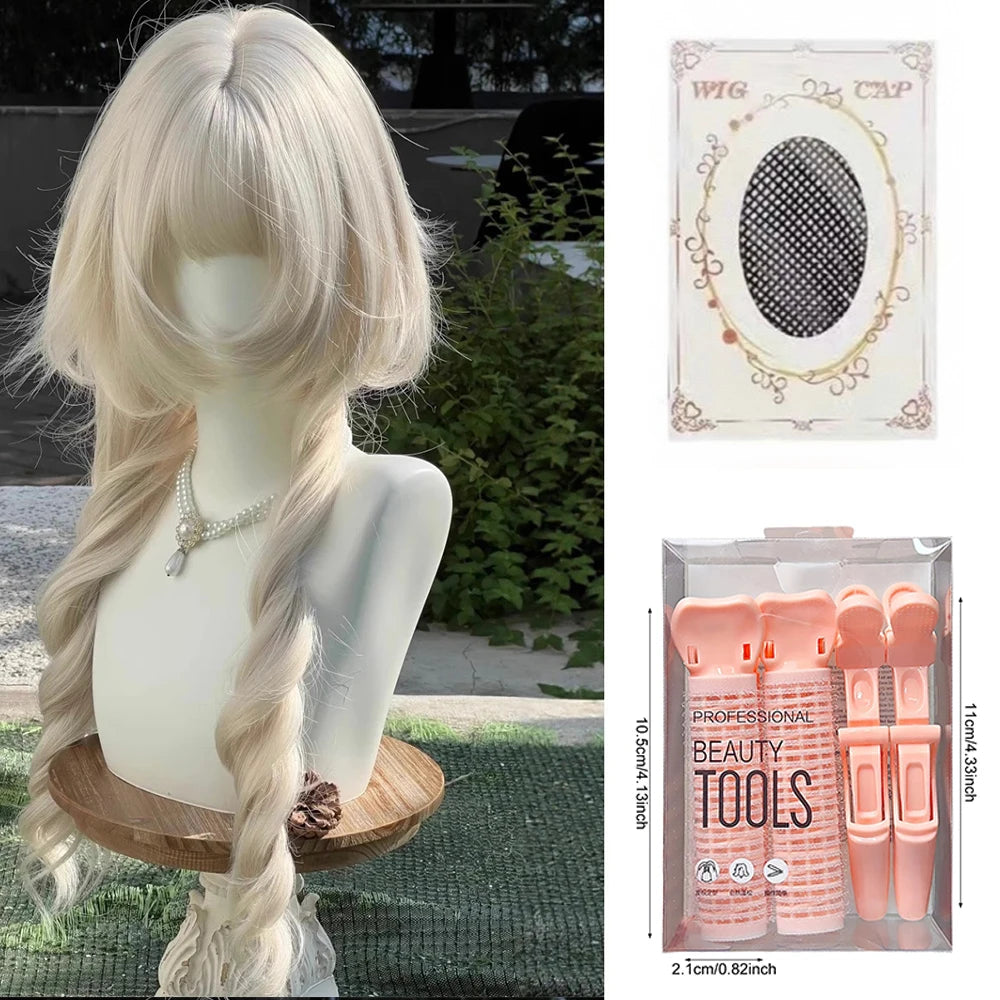 Double Ponytail Long Curly Lolita Cosplay Wig