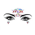 3D Sexy Face Tattoo Stickers Temporary Tattoos Glitter Fake Tattoo Rhinestones Masquerade for Women Party Face Jewels Tattoo