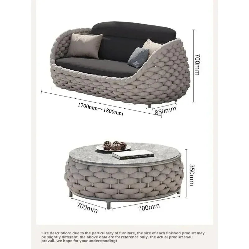 Outdoor Rattan Patio Wicker Loveseat Sofa