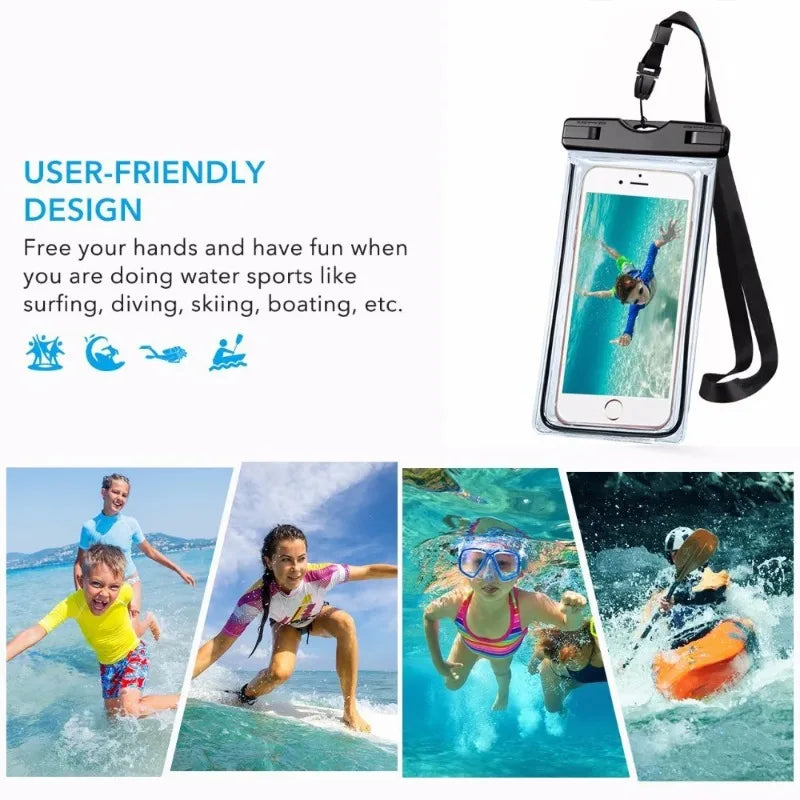 3PCS Universal Waterproof Phone Pouch - Underwater Phone Case for Beach, Kayaking, Fishing