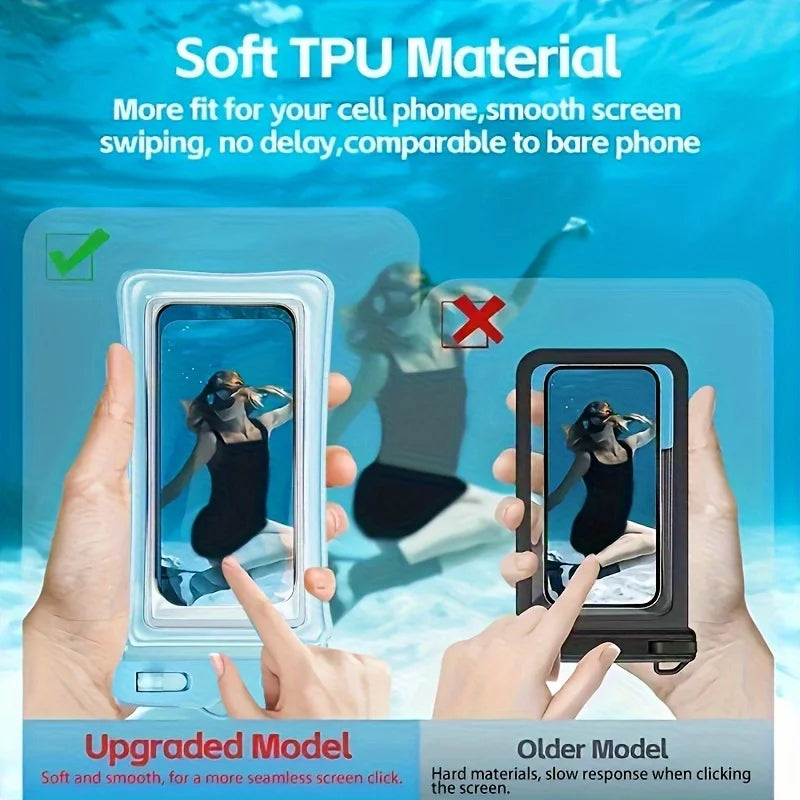 Waterproof Phone Pouch 3D Design — Fits 8-Inch Smartphones (Case-Friendly)
