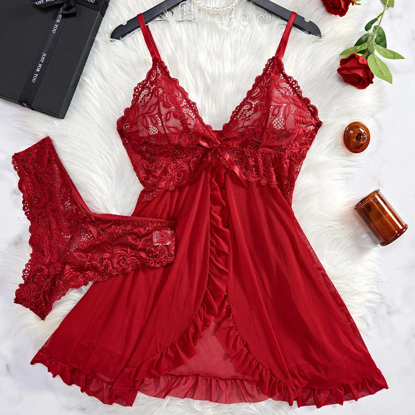 Lace V-Neck Slip Nightdress